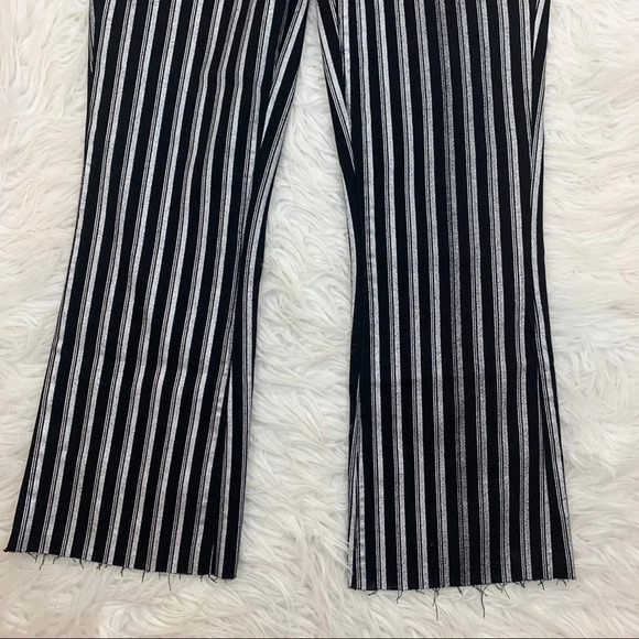 NWOT PAIGE Colette Crop Flare Jeans Silver Stripe Denim Casual Women’s 29 - Picture 4 of 15